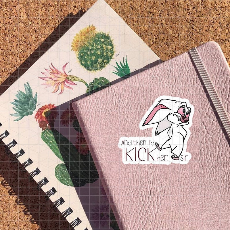 3 Inch Polychrome Animated Stickers Then I Will Kick Her Sir Humorous Decorative - Image 5