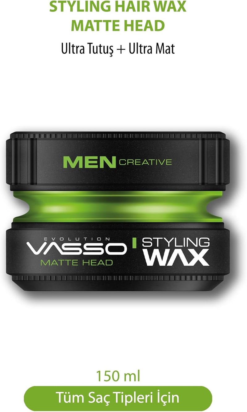 VASSO MATTE HEAD | شمع تصفيف الشعر للرجال | قوة تثبيت عالية | تركيبة مرطبة | مناسب لجميع أنواع الشعر - Image 2