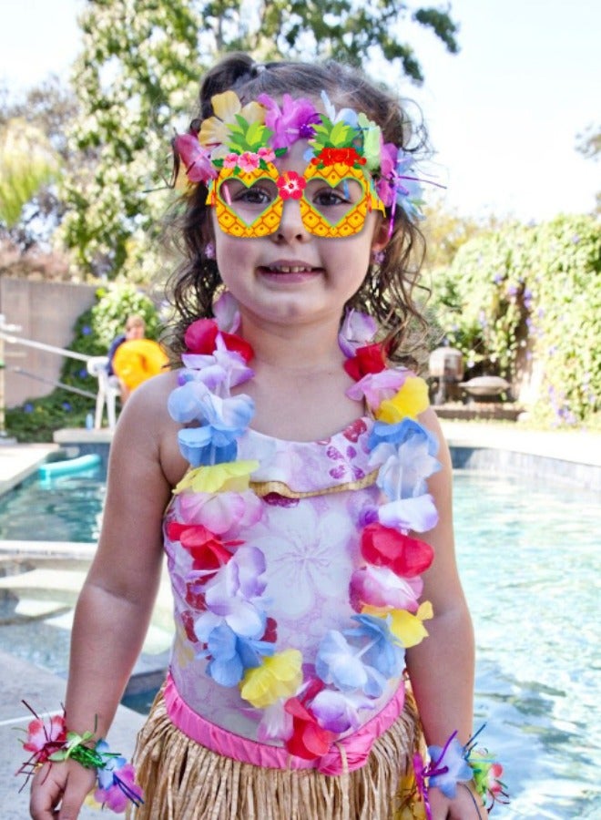 16 Pairs Party Paper Glasses, Funny Hawaiian Paper Glasses, Tropical Fancy Dress Props for Fun Summer Kids Party, Favors Hawaii Party Supplies Beach Themed Party Decoration - Image 4