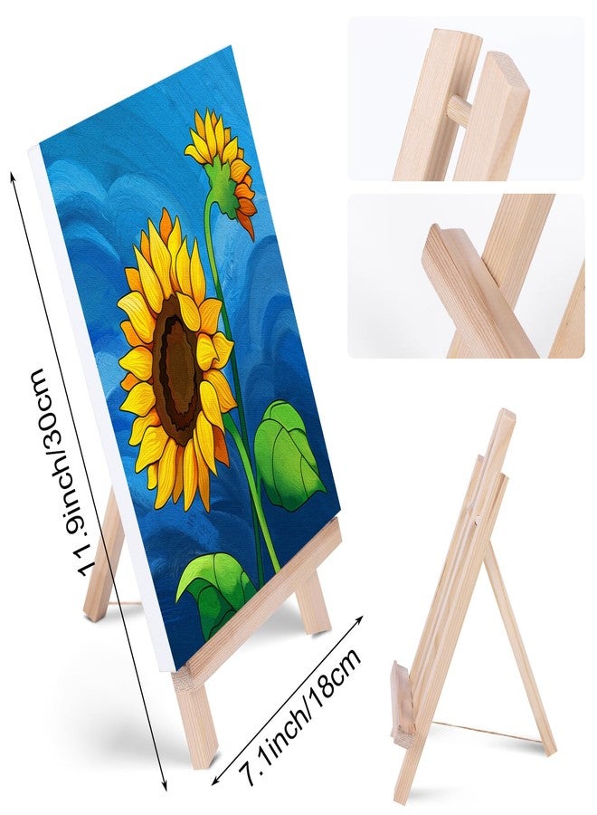 VOCHIC Paint and Sip kit Pre Drawn Canvas Painting Kit for Adults Kids, Canvas Painting Party Supplies Kit with Picture to Paint 1 Easel, 8 Acrylic Colors,3 Brush,1 Pallet Sunflower Art Set (8x10) - Image 4