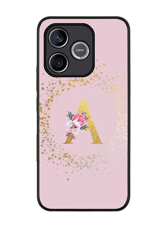 Stylizedd For Honor 600 Lite / 500 Smart / Honor X80i Case,Slim fit Camera Protection, Shockproof Thin Phone cover  - Custom Monogram Floral - A  (Pink ) - Image 1