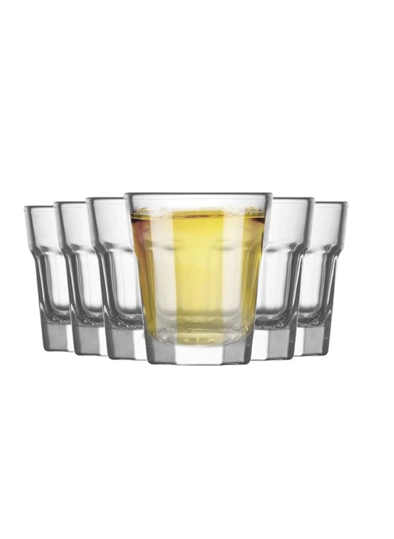 LAV 6 Pieces Aras Mini Shot Glass Set 45 Ml - Clear  - Image 4