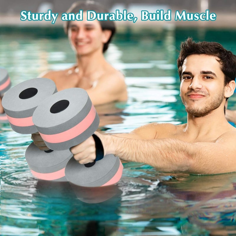 Timoo Aquatic Dumbells Set of 2 Water Dumbells Pool Resistance Water Weight Water Aerobics High-Density EVA-Foam Pool Fitness - Image 2