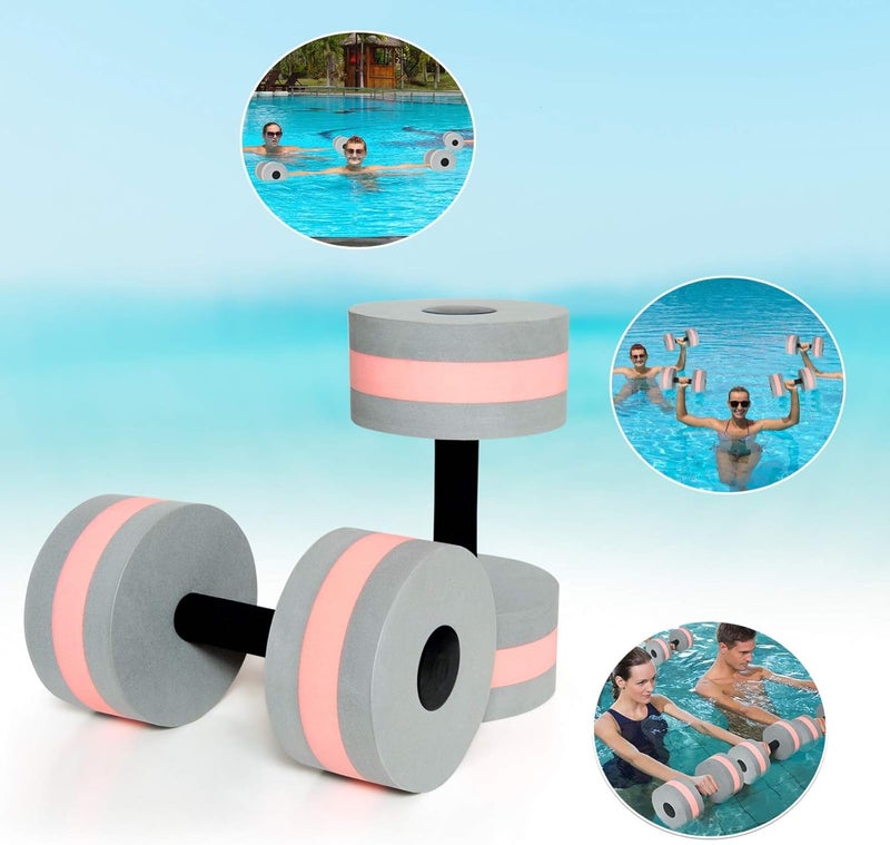 Timoo Aquatic Dumbells Set of 2 Water Dumbells Pool Resistance Water Weight Water Aerobics High-Density EVA-Foam Pool Fitness - Image 5
