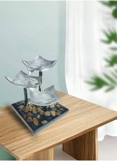 JoyousSto Tabletop Water Fountain Home Décor Soothing Sound Machine Automatic Pump Deep Basin & Natural River Rocks Indoor Zen Relaxation for Office Living Room or Bedroom 8.25” Tall  - Image 3