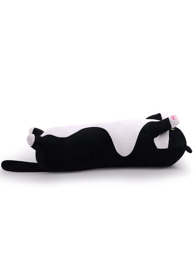 MIAOHAHA 43.2in Long Plush Cat Toy Pillow Stuffed Animal Cat Kids Plush Toy Pillow for Kids and Girls Toy Doll(Black&White,110cm/43.2in) - Image 2
