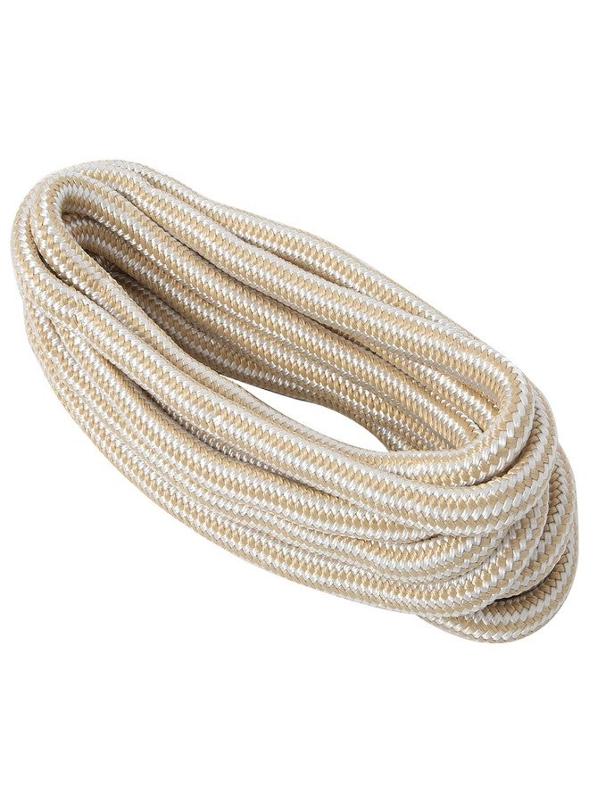 NovelBee 2 Pack of 3/4“x30’ Double Braid Nylon Dockline,Mooring Rope Dock Line with Spliced Soft Eye (White/Gold) - Image 4