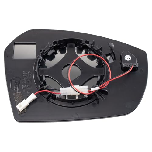 TRQ Driver Side Mirror Glass with Blind Spot Indicator Snap On Clear Compatible with 2017-2019 Ford Escape FO1324174 - Image 3