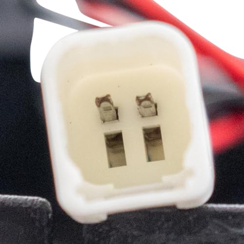 TRQ Driver Side Mirror Glass with Blind Spot Indicator Snap On Clear Compatible with 2017-2019 Ford Escape FO1324174 - Image 2