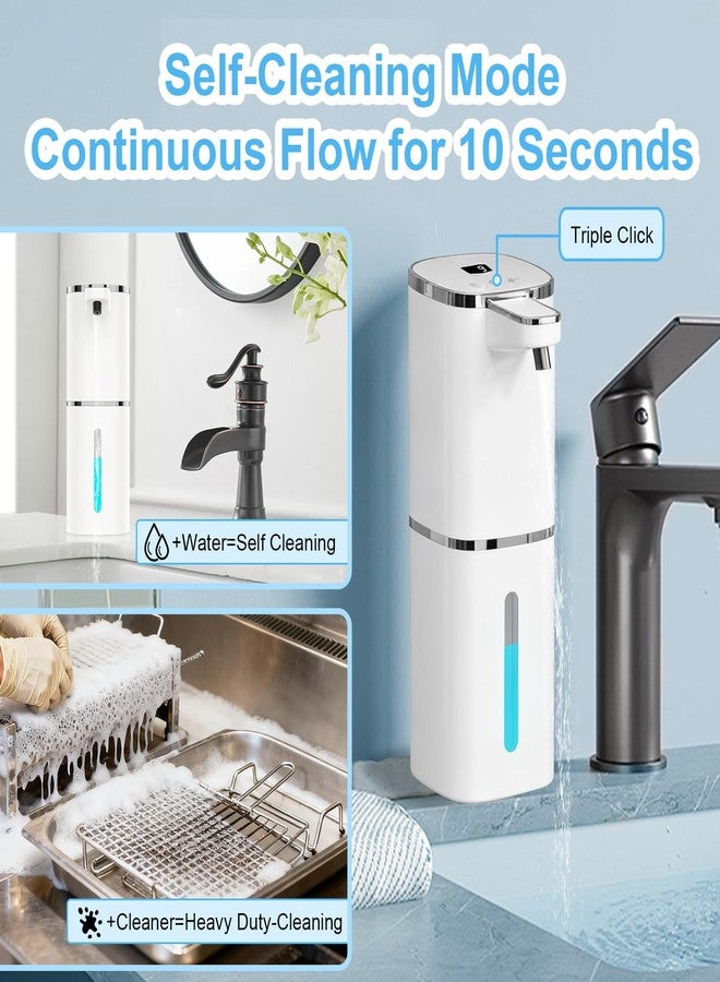 OHIFAST Automatic Liquid Soap Dispenser Touchless, USB Rechargeable Smart Hand Soap Dispenser, 9-Level Adjustable, Physical Button Operation, 13.5oz/400mL Wall Mounted for Bathroom Kitchen Dish Soap - Image 4