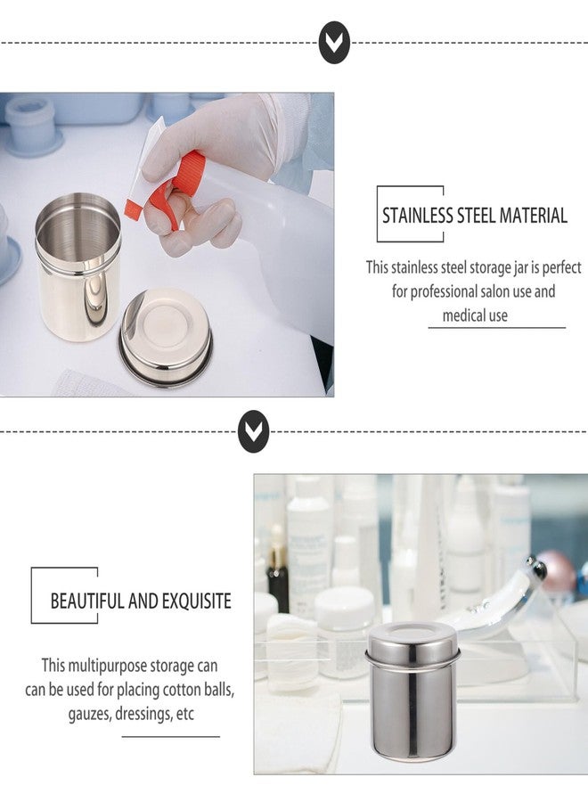 DIYEAH Stainless Steel Unguent Storage Jar Iodine Resistant Container 3.14In for Clinic Beauty Salon Home Use - Image 5