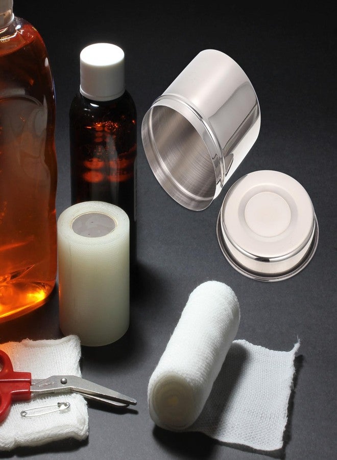 DIYEAH Stainless Steel Unguent Storage Jar Iodine Resistant Container 3.14In for Clinic Beauty Salon Home Use - Image 2