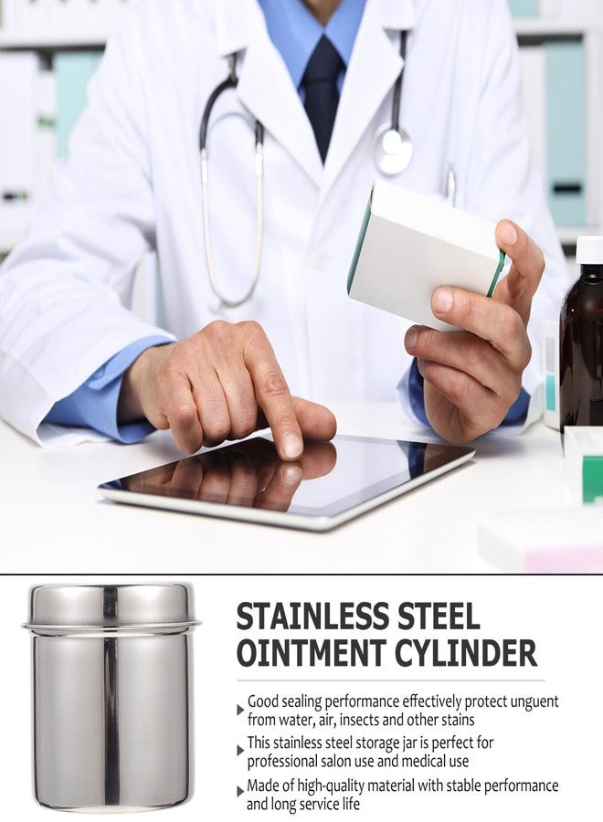 DIYEAH Stainless Steel Unguent Storage Jar Iodine Resistant Container 3.14In for Clinic Beauty Salon Home Use - Image 3