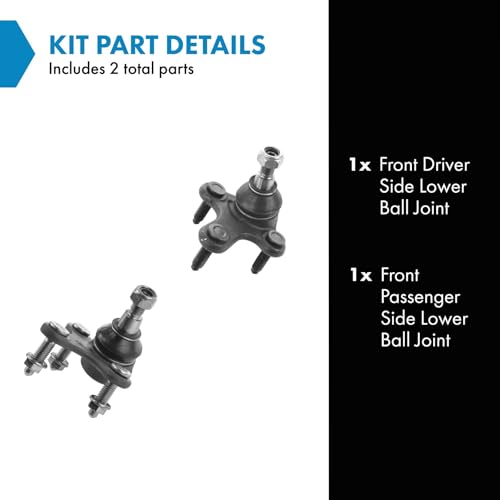 TRQ Front Lower Ball Joint Set Compatible with 06-18 Audi 06-21 Volkswagen - Image 2
