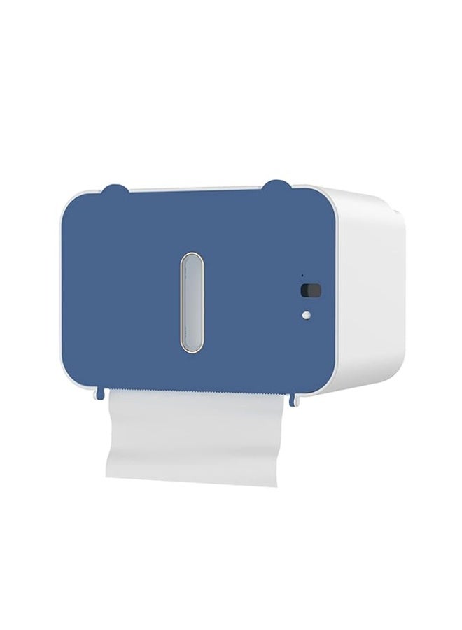PEETTA Wall Mounted Toilet Paper Holder with Dispenser — Waterproof Bathroom Tissue Roll Storage Box with Viewing Window, No-Drill Wall Tissue Organizer - Image 1
