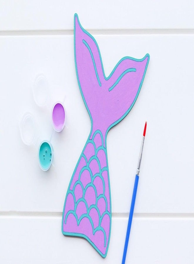Haoser 10 pc Mermaid Paint Kit for Kids Mermaid Craft Kit for Party Activity Mermaid Craft kit for Birthday Party Supplies - Image 2