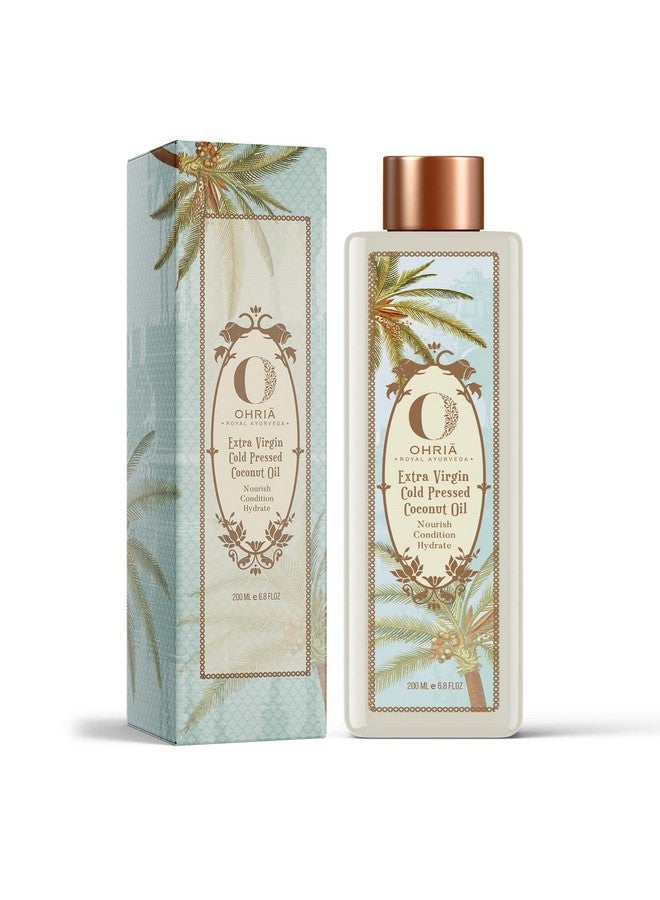 OHRIA Ayurveda Extra Virgin Cold Pressed Coconut Hairbody Oil Nourish Condition & Hydrates 200Ml - Image 1