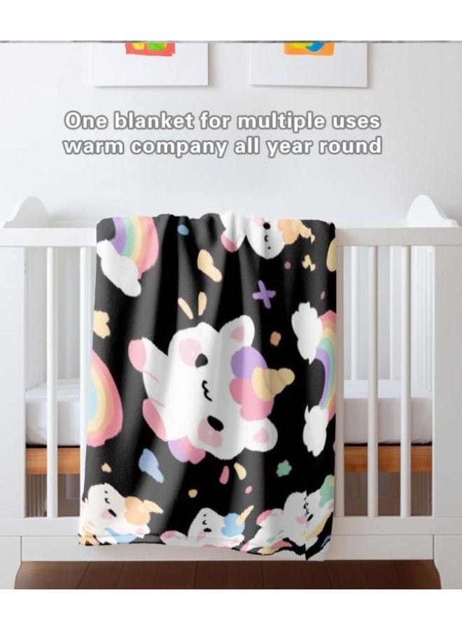 عام بطانية رقيقة من الفانيلا الكرتونية للأطفال والرضع (دافئة ومريحة، ومناسبة للنوم والألعاب) 70 سم * 100 سم - Image 3