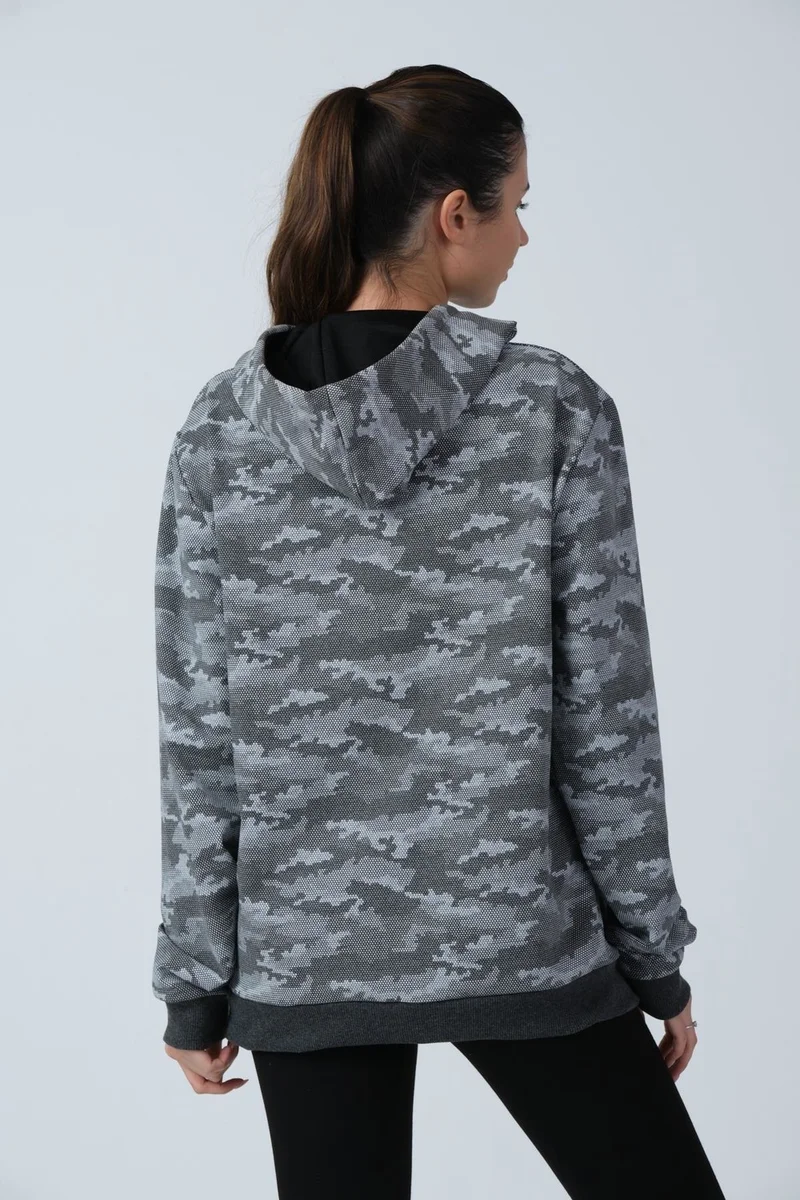 الكسندر جاردي Camouflage Patterned Hoodie Sweatshirt (E21-72100)
