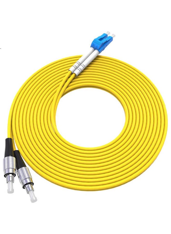 Nokoxin Telecom-Grade Fiber Optic Patch Cable, Single-Mode Dual-Core Fiber Optic Cable, Optical Module, Data Center Connection Pigtail, Supports Customized Length, Upc Connector, 5 Meters Lc-Fc - Image 1