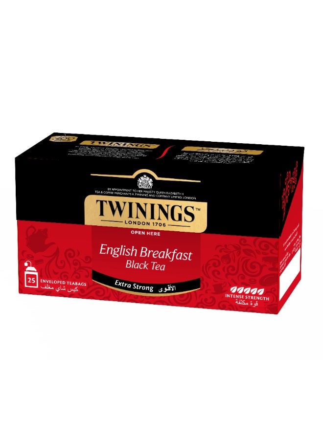Twinings Extra English Breakfast Black Tea 25 Bags 50 Grams - Image 3