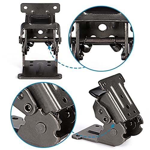 Skelang 4 Pcs Folding Brakcet 0°-90°-180°, Table Foldable Hinge, Self Lock Extension Support for Table, Workbench, Sleeping Platform - Image 4