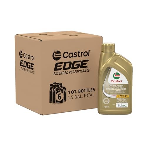 Castrol EDGE Extended Performance 5W-30 Advanced Full Synthetic Motor Oil, 1 Quart, Pack of 6 - Image 1