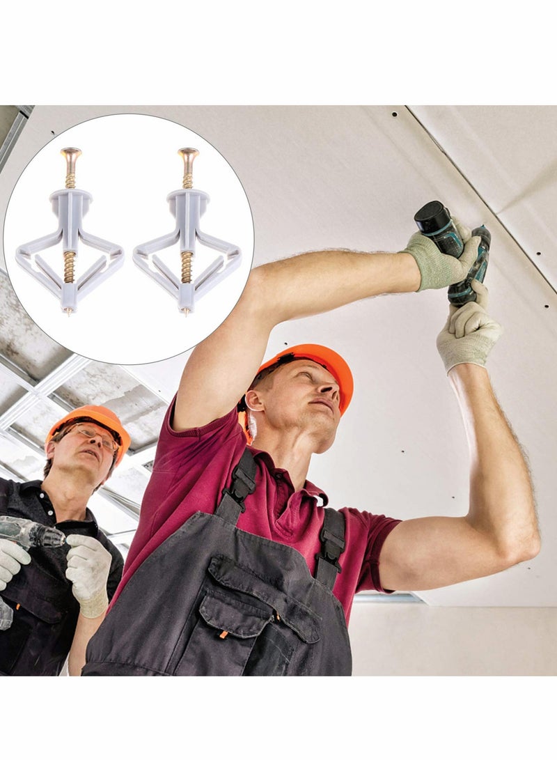 SYOSI طقم مسامير تثبيت الجدران الجافة مسامير تثبيت الجدران الفارغة مسامير التثبيت الذاتية للألواح الجبسية تثبيتات الألواح الجبسية مسامير تثبيت الجدران - Image 3
