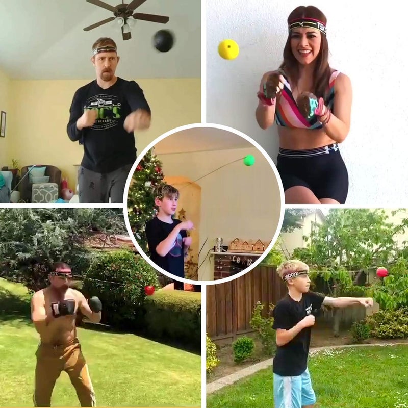 TEKXYZ ® Reflex Ball with Counter App & Online Community, 2 Difficulty Levels Boxing Ball with Headband, Perfect for Reaction, Agility, Punching Speed, Fight Skill & Hand Eye Coordination Training - Image 5
