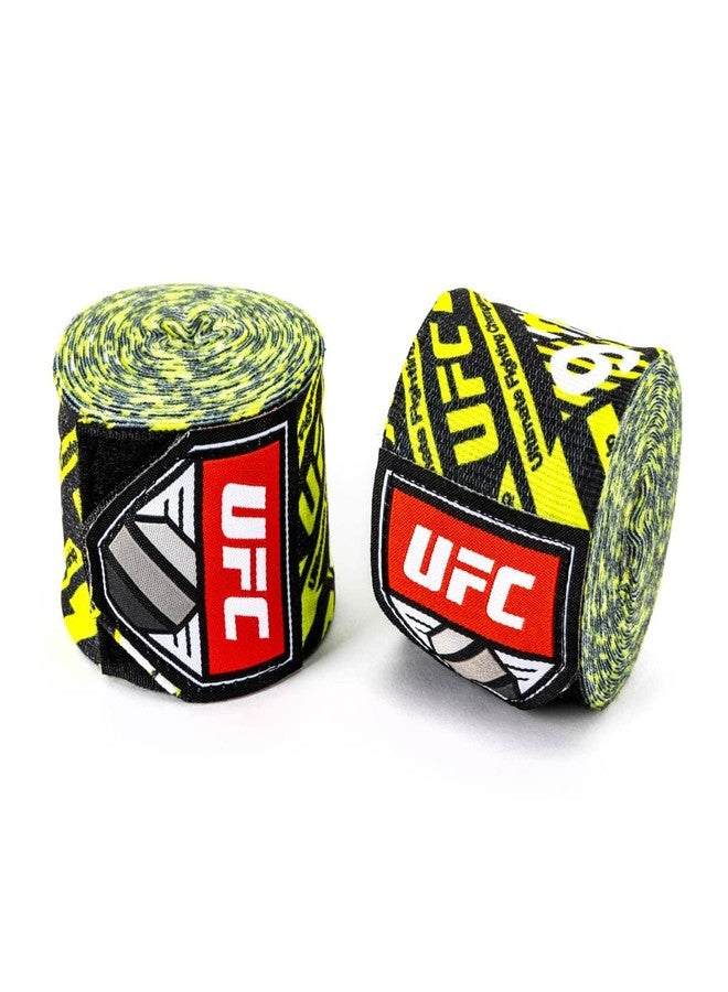 UFC Pattered Hand Wrap, Black/Yellow Boxing and MMA - Image 1