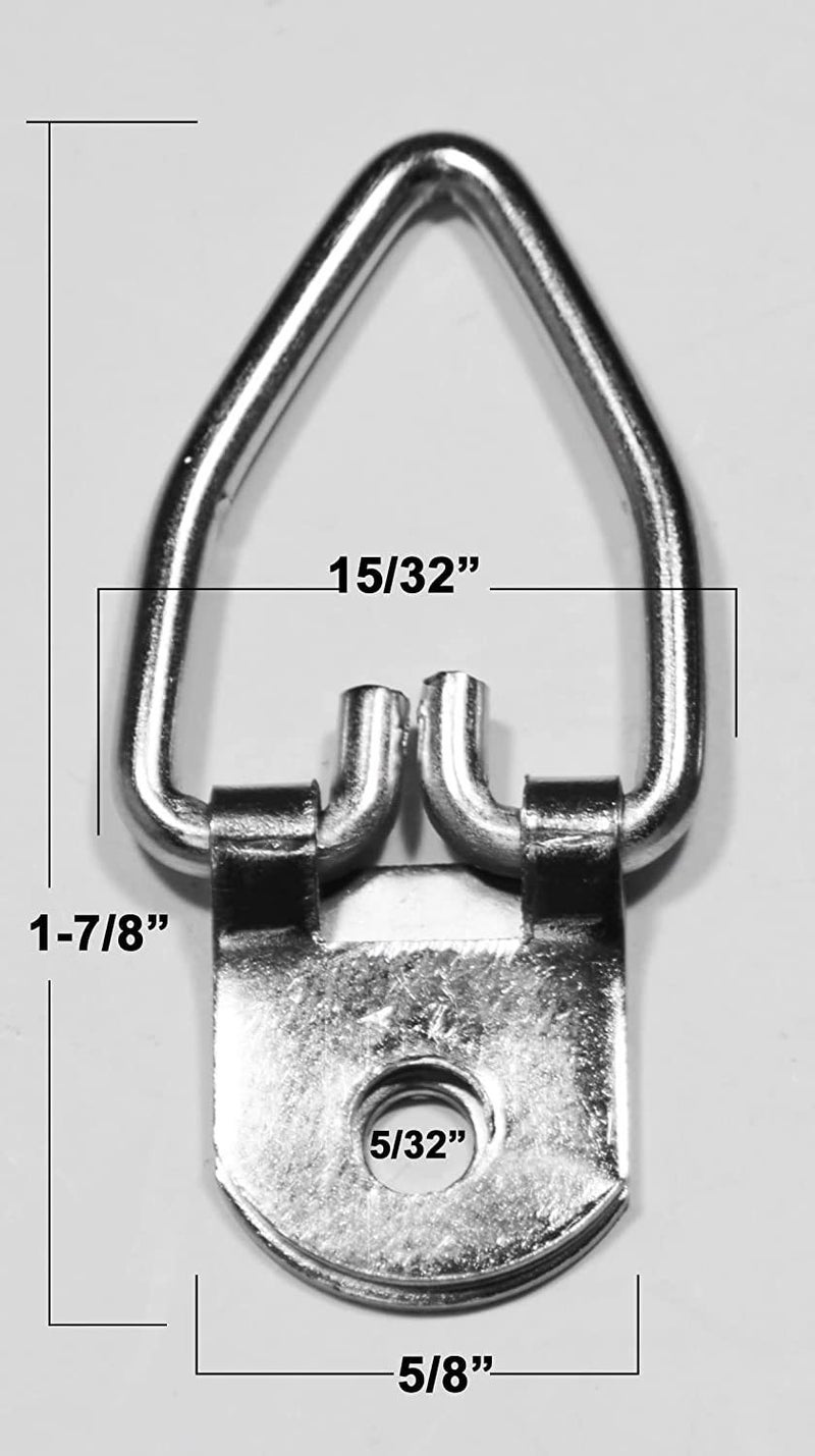 888 Corp 1 Hole Extra Heavy Duty D Ring Picture Hanger with Screws - Pro Quality (20) - Image 2