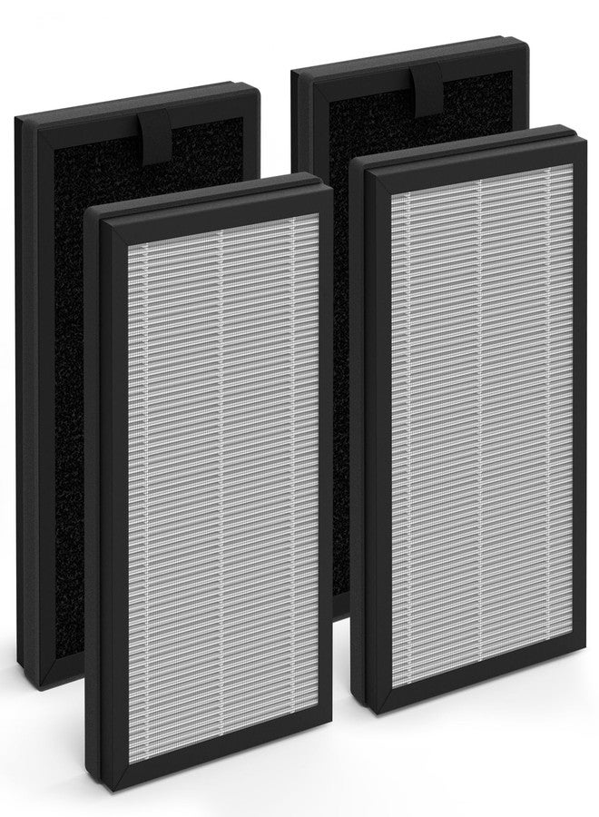 GoKBNY عبوة من 4 فلاتر بديلة من نوع HEPA متوافقة مع أجهزة تنقية الهواء Priestley PM1240B و Airversa AP2 Purelle، نظام ترشيح ثلاثي المراحل، فلتر أولي، فلتر HEPA حقيقي H13 وكربون نشط - Image 1