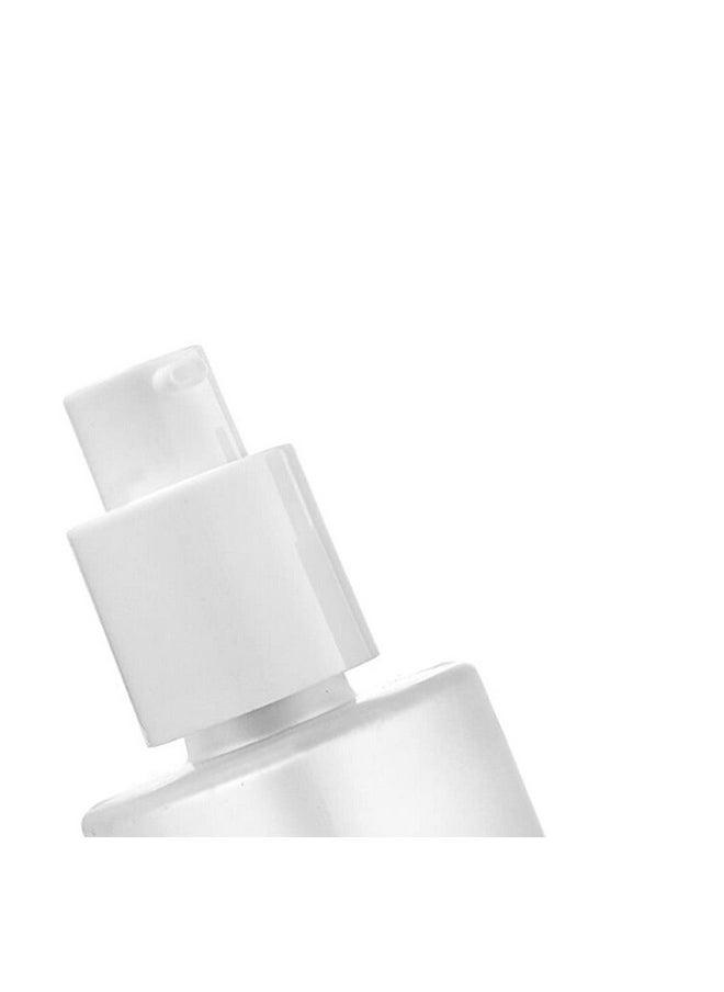 SYBL - SYBL 2Pcs 120ml 4oz Empty Refillable Frosted Glass Cosmetic Cream Lotion Bottle Pump Bottles Container Vial Jar Pot With Wood Grain Lid For Emulsion Essence Liquid - Image 1