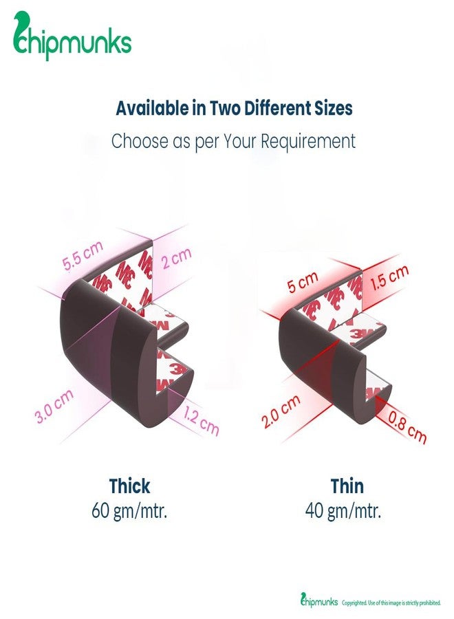 تشيب مانكس واقي زوايا للأطفال من تشيبمانكس، مقاوم للتجاعيد، لا يسبب أي ضرر للأثاث عند التركيب، صنع في الهند (كثافة 60 جم/متر، 4 قطع، شكل حرف L، لون أبيض كريمي) - Image 4
