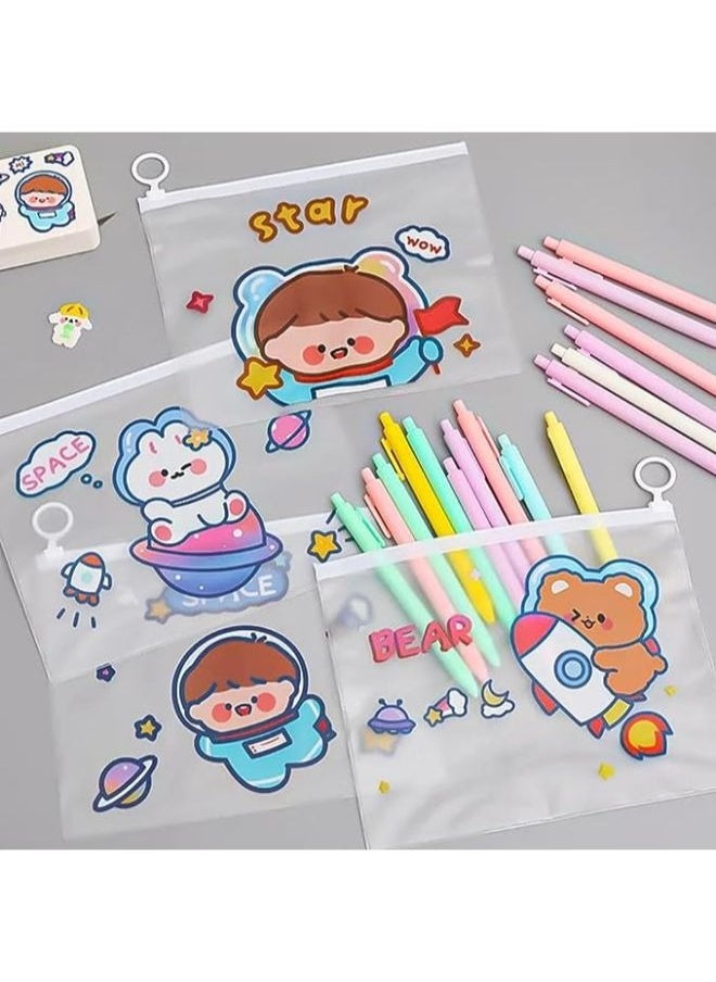 Generic - Stylish PVC Transparent Pencil Bag - Travel Organizer Bag - Large Capacity Transparent Pencil Case - Boys Pencil Case (Random Shape), 1 Piece. - Image 1