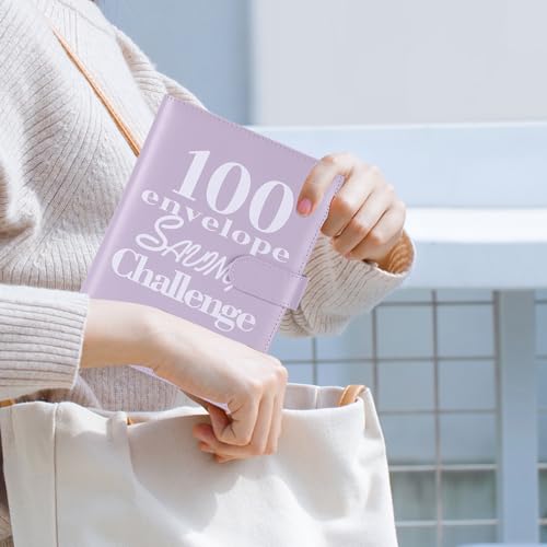 NICOOTH 100 Envelopes Money Saving Binder A5 Savings Challenge Book Easy and Fun Way to Save $5050 - Image 4