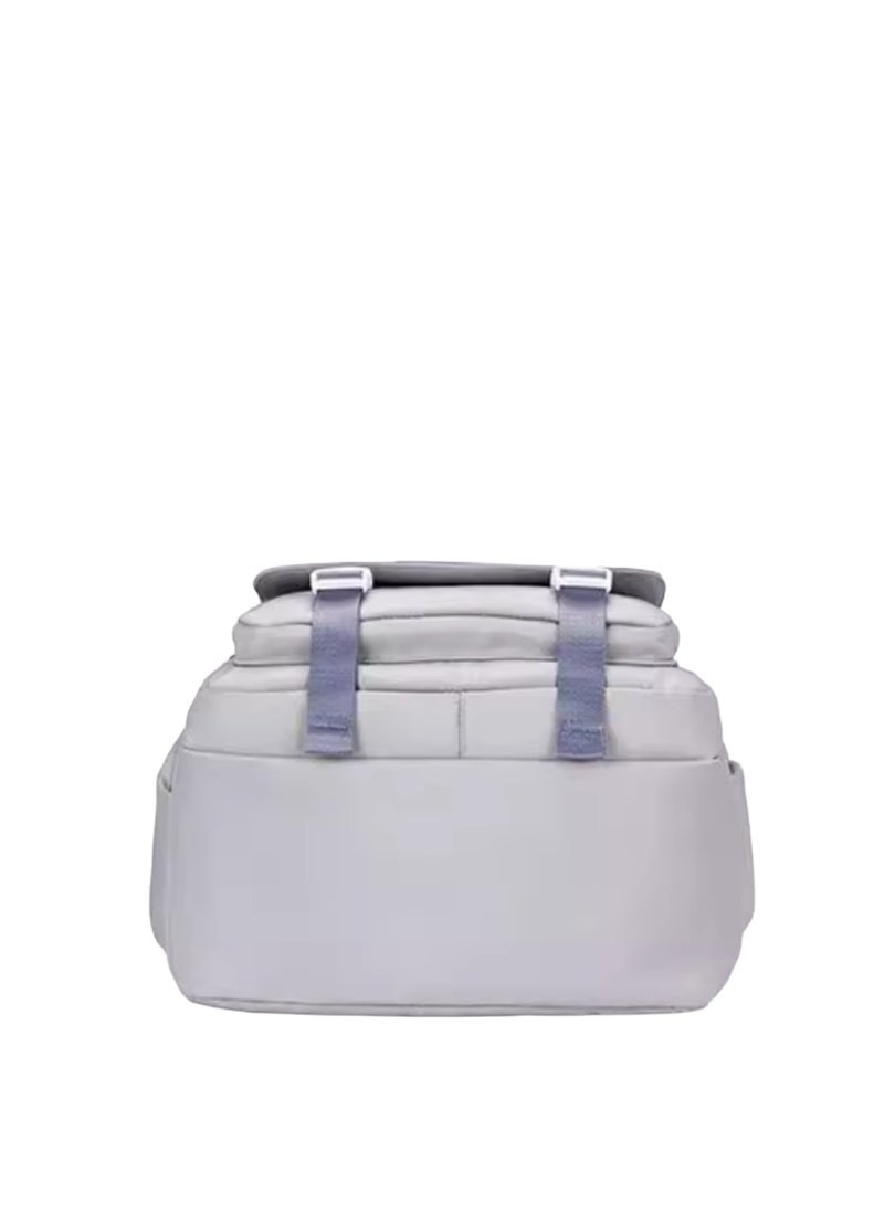 Backpack, Student Backpack,Fresh Gray-Blue, Lightweight Backpack, Durable Backpack, Adjustable Shoulder Strap Backpack, Minimalist Aesthetic Student Backpack - Image 5