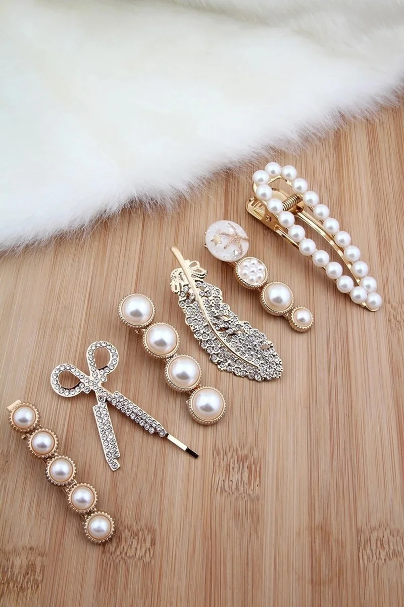 Valkyrie New Luxury 6 Piece Stone and Pearl Buckle Set