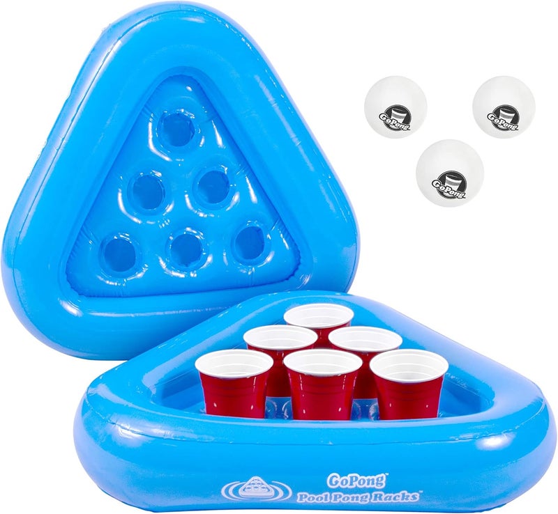 GoPong مجموعة GoPong للعب البيرة بونغ العائمة، تشمل طوفين و3 كرات بونغ - Image 1