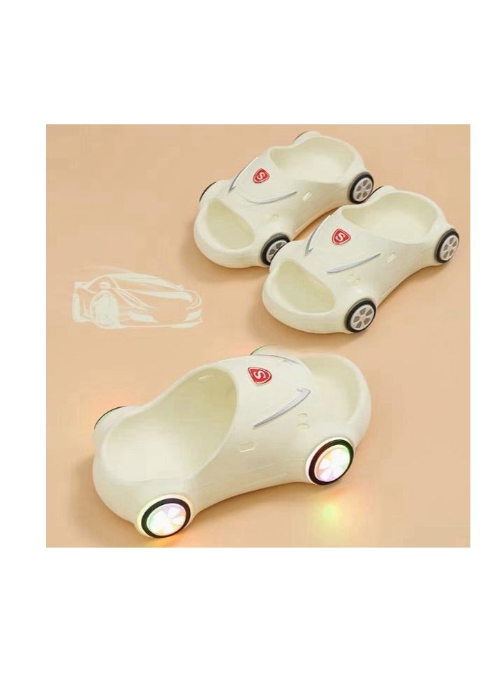 Children's Cute Sports Car Illuminated Slippers Soft Bottom Anti Slip Baby Slippers - Image 1