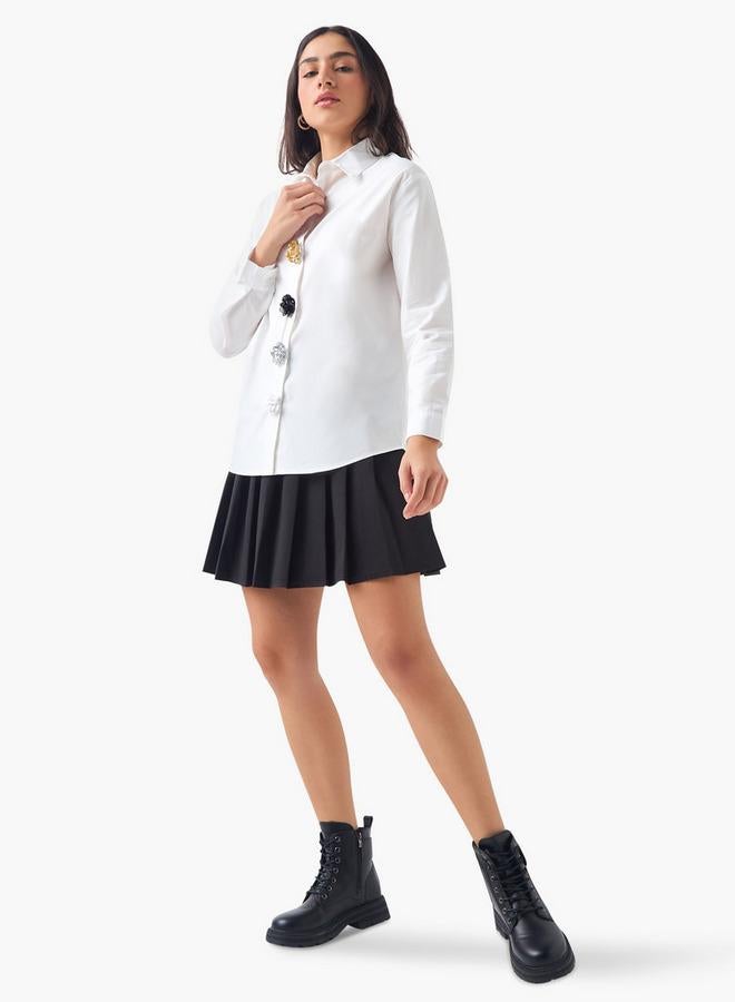 2Xtremz Floral Accent Shirt with Long Sleeves - Image 2