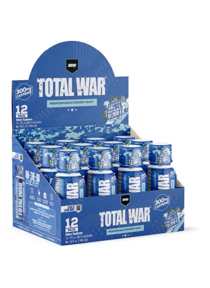 REDCON1 Total War Shot Pre workout - Blue Raspberry - (12 Shot) - Image 1