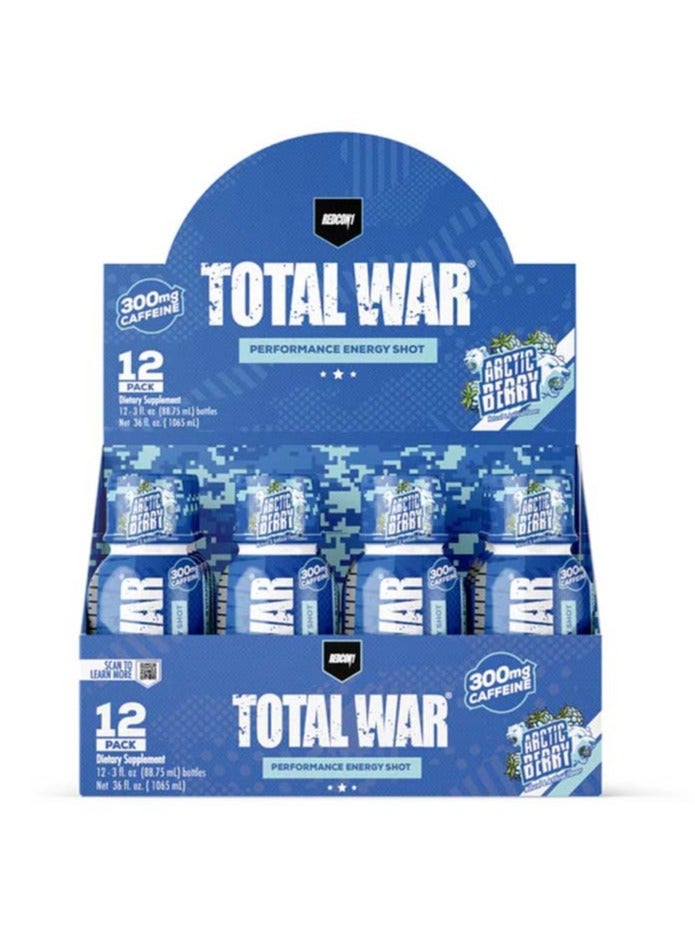 REDCON1 Total War Shot Pre workout - Blue Raspberry - (12 Shot) - Image 3