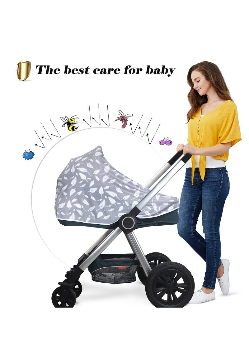 سيوسي Baby Nursing Cover & Poncho, Multi Use for Car Seat Canopy, Shopping Cart Cover, Stroller 360° Full Privacy Breastfeeding Coverage, Shower Gifts Boy Girl  - Image 2