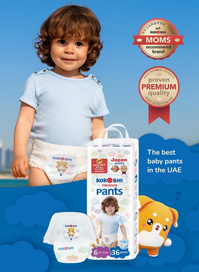 Kokoshi حفاضات بانت صديقة للبيئة ومضادة للحساسية بحجم 6 للأطفال من 15-23 كجم - Image 2