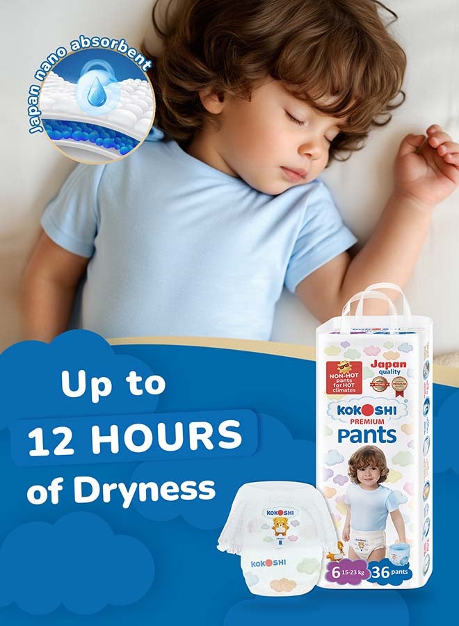 Kokoshi حفاضات بانت صديقة للبيئة ومضادة للحساسية بحجم 6 للأطفال من 15-23 كجم - Image 3