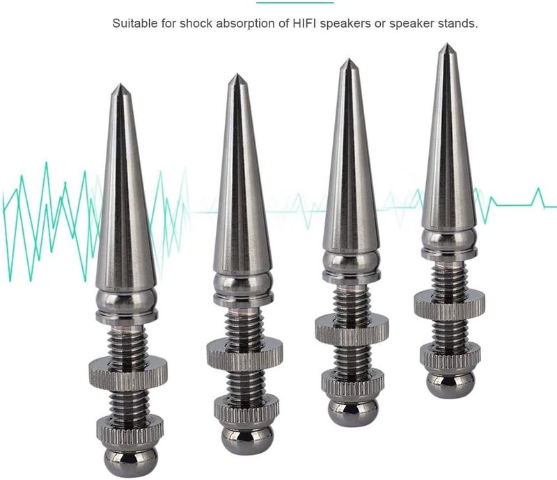 Semme Speaker Feet Isolation Speaker Spikes 4 Pairs Pure Copper Shockproof Foot Spikes Subwoofer Base Pad Stand Foot for Enhanced Sound Quality - Image 5
