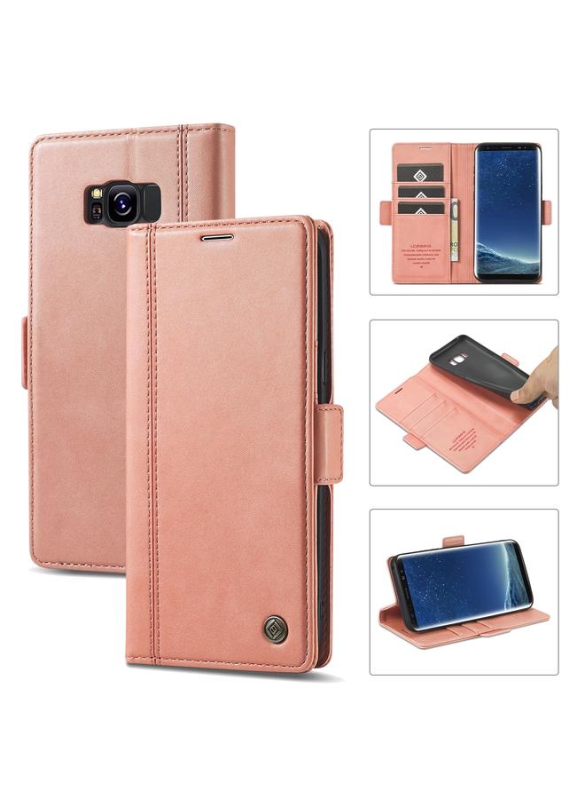 Case For Samsung Galaxy S8 Magnetic Buckle PU + TPU Horizontal Flip Leather Case with Holder & Card Slots & Wallet