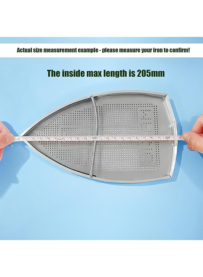 Iron Protector Cover, Aluminum Steam Iron Shoe Cover, Non-Stick Vented Design, Fits 205mm x 120mm Soleplate, Prevents Burns & Protects Fabrics, Easy Installation Ironing Accessories - Image 4