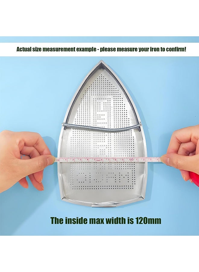 Iron Protector Cover, Aluminum Steam Iron Shoe Cover, Non-Stick Vented Design, Fits 205mm x 120mm Soleplate, Prevents Burns & Protects Fabrics, Easy Installation Ironing Accessories - Image 3